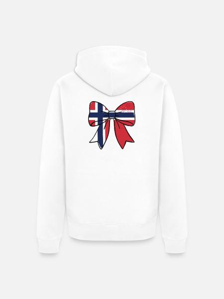 Norwegischer Bogen - Unisex Premium Bio Zip Hoodie - Weiß