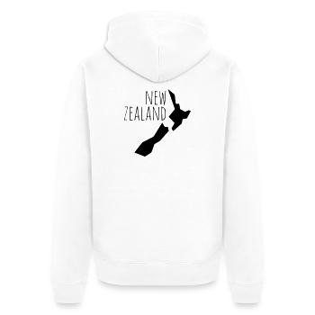 new zealand - Veste à capuche bio Premium Unisexe - blanc - Dos - Thijin (182cm)
