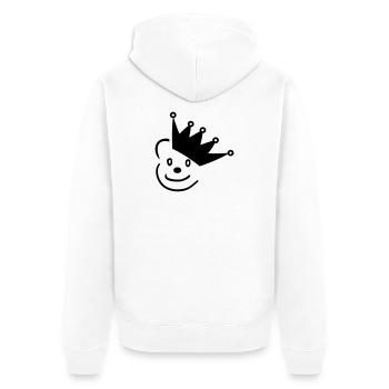 Bear avec la Couronne - Veste à capuche bio Premium Unisexe - blanc - Dos - Thijin (182cm)