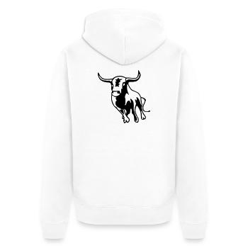 Stier,Torero,Bulle,Matador, - Unisex Premium Bio Zip Hoodie - Weiß - Hinten - Thijin (182cm)