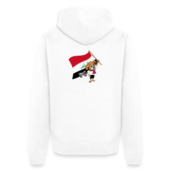 Irak fan chien - Veste à capuche bio Premium Unisexe - blanc - Dos - Thijin (182cm)