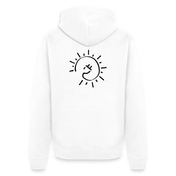 cable solaire Électromobilité Énergie durable - Veste à capuche bio Premium Unisexe - blanc - Dos - Thijin (182cm)