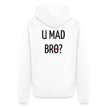 Quote / Gaming / Geek / Gamer / Computer / Game - Unisex Premium Organic Zip Hoodie - white - Back - Thijin (182cm)