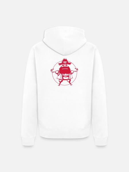Pure pirate - Unisex Premium Organic Zip Hoodie - white