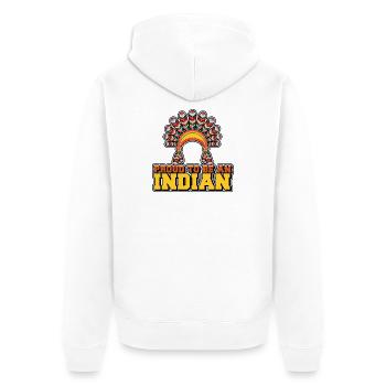 Fier d’être un Indien - Veste à capuche bio Premium Unisexe - blanc - Dos - Thijin (182cm)