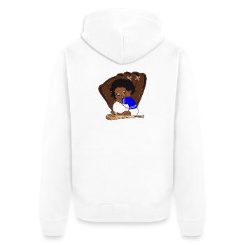 Peluche de baseball Little Sluggers - Veste à capuche bio Premium Unisexe - blanc - Dos - Thijin (182cm)
