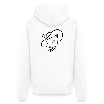 Puss in Boots - Unisex Premium Organic Zip Hoodie - white - Back - Thijin (182cm)