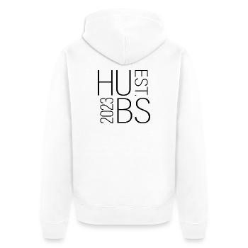 Hubs Est. 2023 Married Couple Husband Wedding - Unisex Premium Organic Zip Hoodie - white - Back - Thijin (182cm)