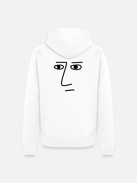 Art Face Artist Man - Unisex Premium Organic Zip Hoodie - white
