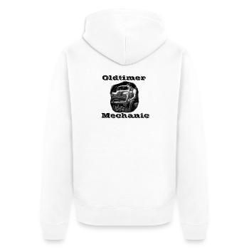 Mécanicien Oldtimer - Veste à capuche bio Premium Unisexe - blanc - Dos - Thijin (182cm)