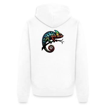 Caméléon - Veste à capuche bio Premium Unisexe - blanc - Dos - Thijin (182cm)