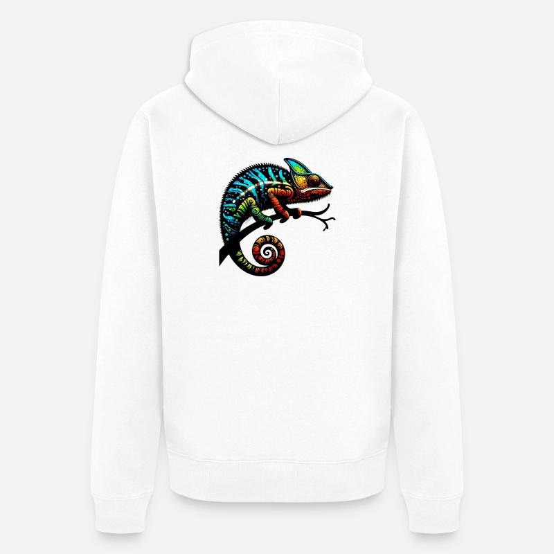Caméléon - Veste à capuche bio Premium Unisexe - blanc
