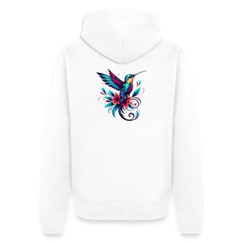 Colibri - Veste à capuche bio Premium Unisexe - blanc - Dos - Thijin (182cm)