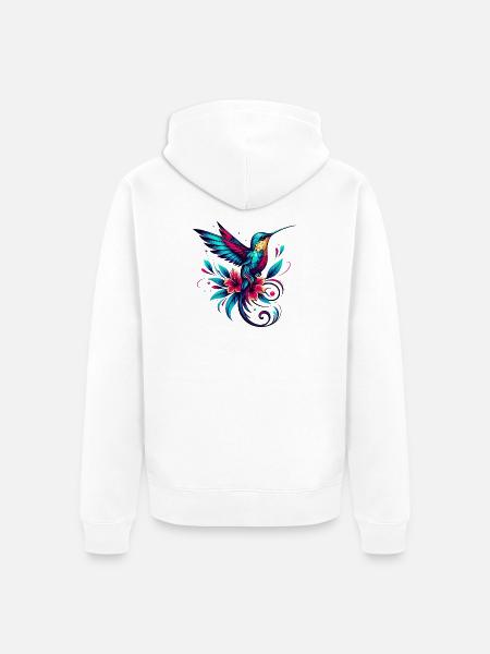 Colibri - Veste à capuche bio Premium Unisexe - blanc