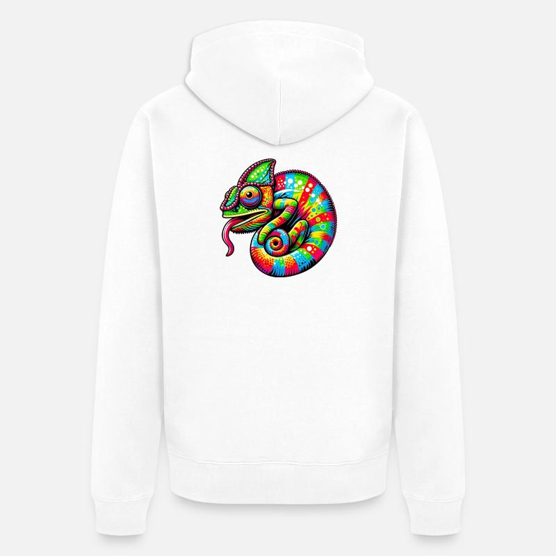 Caméléon - Veste à capuche bio Premium Unisexe - blanc