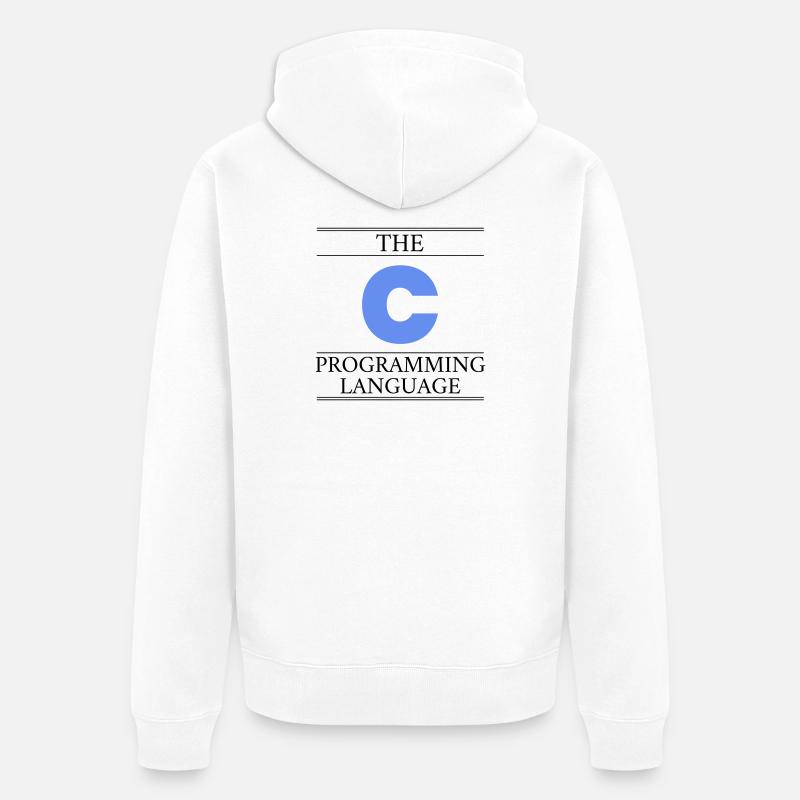 The C Programming Language - Unisex Premium Organic Zip Hoodie - white