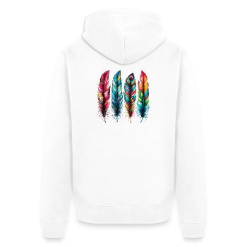 Plume - Veste à capuche bio Premium Unisexe - blanc - Dos - Thijin (182cm)