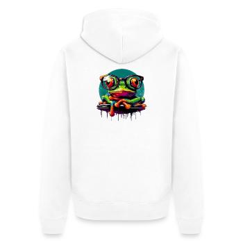 Grenouille - Veste à capuche bio Premium Unisexe - blanc - Dos - Thijin (182cm)