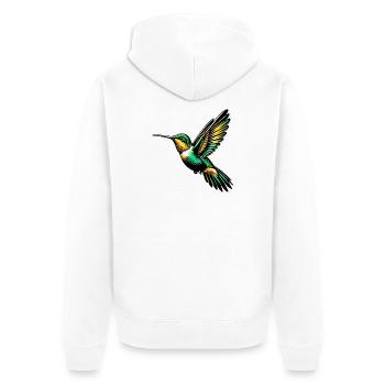 Colibri - Veste à capuche bio Premium Unisexe - blanc - Dos - Thijin (182cm)