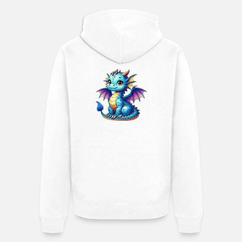 Dragon - Veste à capuche bio Premium Unisexe - blanc