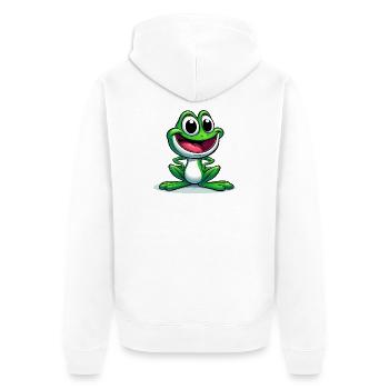 Grenouille - Veste à capuche bio Premium Unisexe - blanc - Dos - Thijin (182cm)