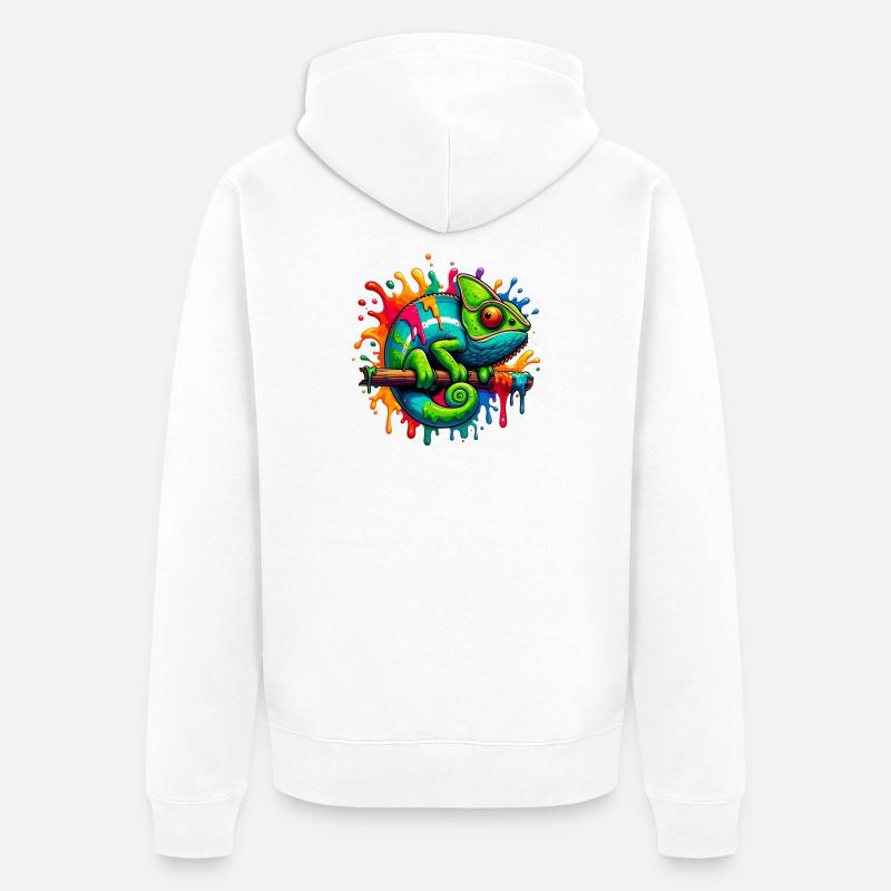 Caméléon - Veste à capuche bio Premium Unisexe - blanc