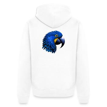 Perroquet - Veste à capuche bio Premium Unisexe - blanc - Dos - Thijin (182cm)