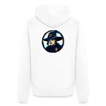 Sorcière policière - Veste à capuche bio Premium Unisexe - blanc - Dos - Thijin (182cm)