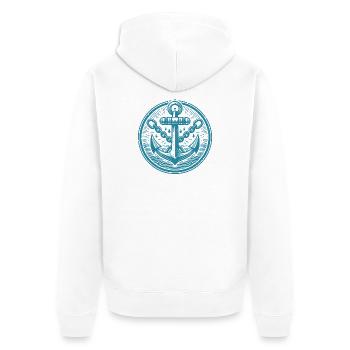 Conception d’ancre de marin pour vêtements - Veste à capuche bio Premium Unisexe - blanc - Dos - Thijin (182cm)