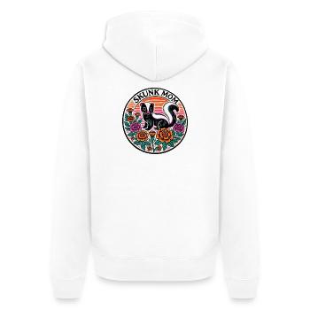 Skunk Mom Floral Patch - Veste à capuche bio Premium Unisexe - blanc - Dos - Thijin (182cm)