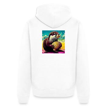 loutre - Veste à capuche bio Premium Unisexe - blanc - Dos - Thijin (182cm)