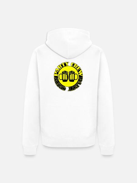 Party Crew Beer - Unisex Premium Organic Zip Hoodie - white