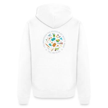I_do_Anything_for_Wife_5 - Unisex Premium Organic Zip Hoodie - white - Back - Thijin (182cm)