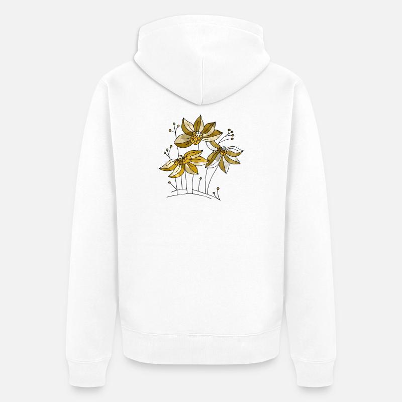 Fleur - Veste à capuche bio Premium Unisexe - blanc