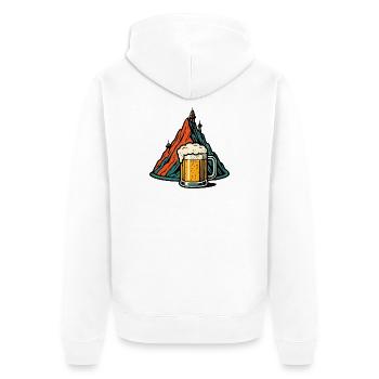Bierberg Alpine scenery - Unisex Premium Organic Zip Hoodie - white - Back - Thijin (182cm)
