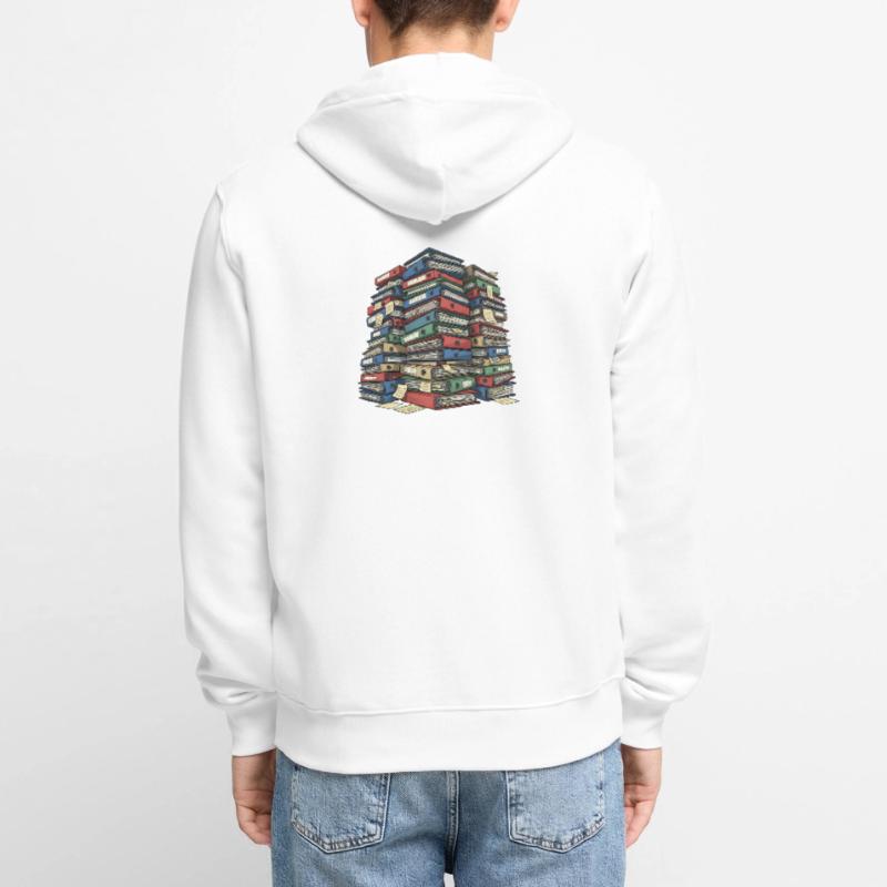 Folder Stack Office Chaos Unisex Premium Organic Zip Hoodie