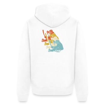 Para Handicap Eishockey - Unisex Premium Bio Zip Hoodie - Weiß - Hinten - Thijin (182cm)