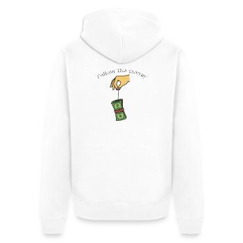 Suis l’argent - Veste à capuche bio Premium Unisexe - blanc - Dos - Thijin (182cm)