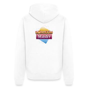 Retro Dungeon Masters Game Design Master - Unisex Premium Organic Zip Hoodie - white - Back - Thijin (182cm)