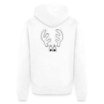 Orignal aux grands yeux - Veste à capuche bio Premium Unisexe - blanc - Dos - Thijin (182cm)