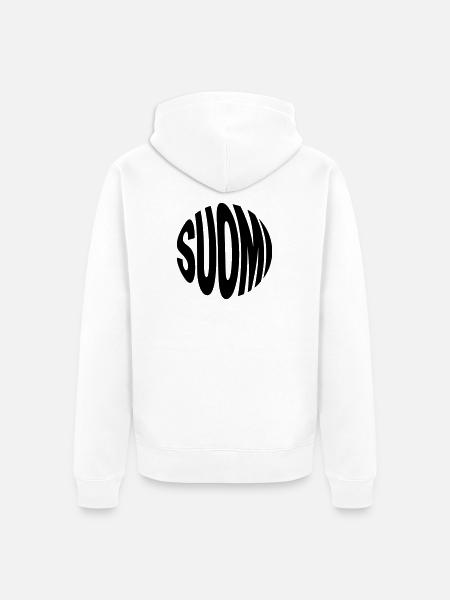 Suomi - Finland inscription - Unisex Premium Organic Zip Hoodie - white