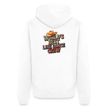 Weltbeste Line-Dance-Crew - Unisex Premium Bio Zip Hoodie - Weiß - Hinten - Thijin (182cm)