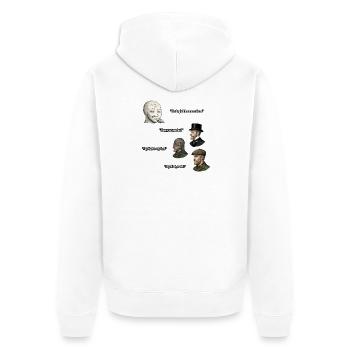 PROENGLAND - Unisex Premium Organic Zip Hoodie - white - Back - Thijin (182cm)