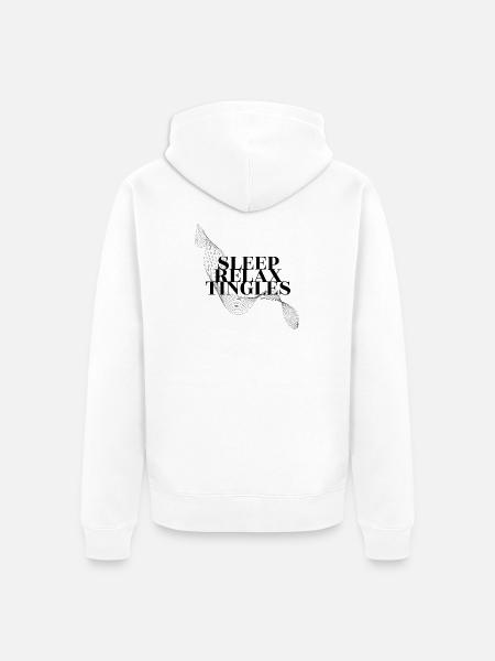 ASMR Flow: Sleep, Relax, Tingles - Unisex Premium Organic Zip Hoodie - white