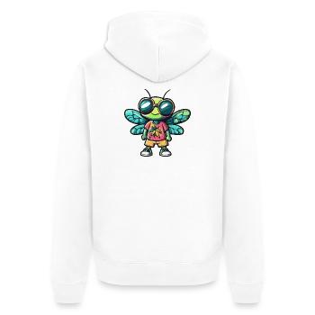 Vacances de bandes dessinées Dragonfly - Veste à capuche bio Premium Unisexe - blanc - Dos - Thijin (182cm)