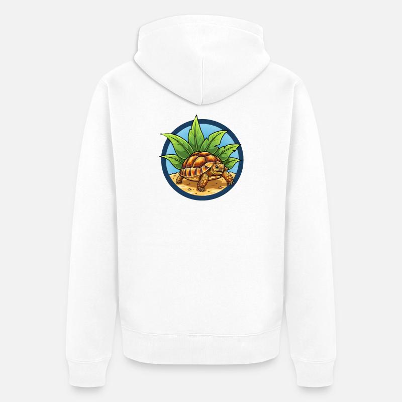 Tortue égyptienne - Veste à capuche bio Premium Unisexe - blanc