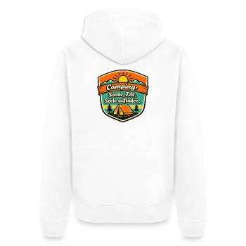 Camper - Unisex Premium Organic Zip Hoodie - white - Back - Thijin (182cm)
