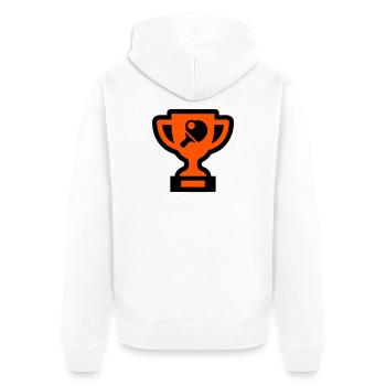 Vainqueur du tournoi de tennis de table Cup - Veste à capuche bio Premium Unisexe - blanc - Dos - Thijin (182cm)