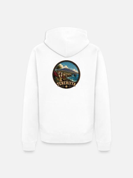 Teneriffa Spanien Atlantik Vulkaninsel Sommer - Unisex Premium Bio Zip Hoodie - Weiß