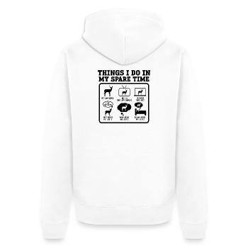 Antilope Humor Spruch - Unisex Premium Bio Zip Hoodie - Weiß - Hinten - Thijin (182cm)